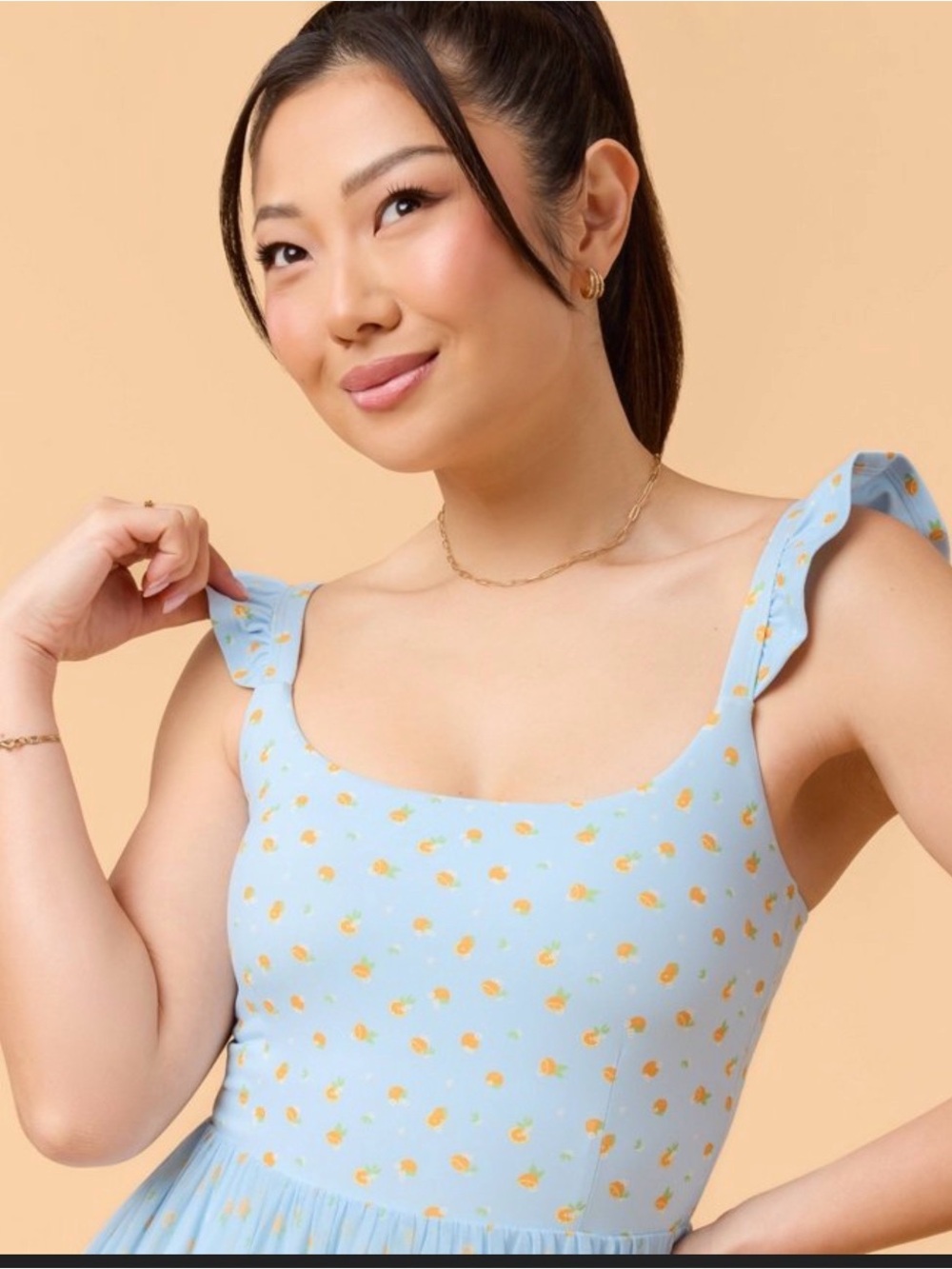 Blogilates ballerina ruffle dress in blue citrus - Picture 5 of 11